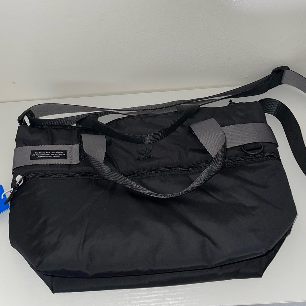 NWT Adidas black puffer tote bag
